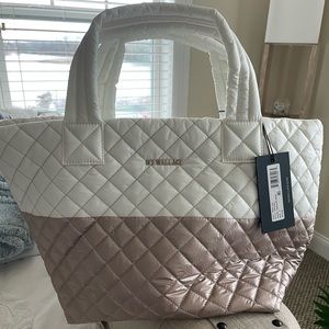 Brand new/Never used MZ Wallace Small Metro Tote white/rose gold
